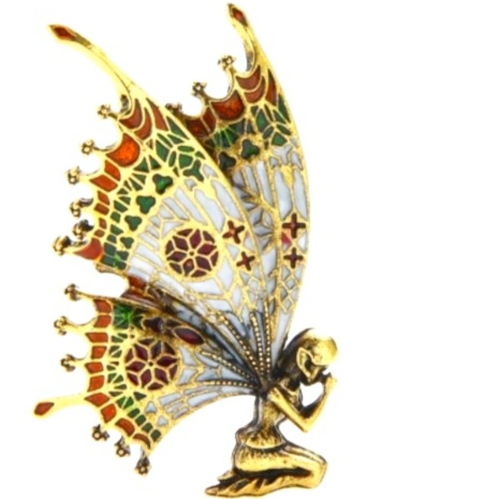 Butterfly fairy brooch